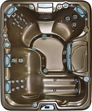 СПА бассейн Sundance Spas 880 серия Marin, 191х231х84см цвет чаши медный песок, цвет корпуса махагон